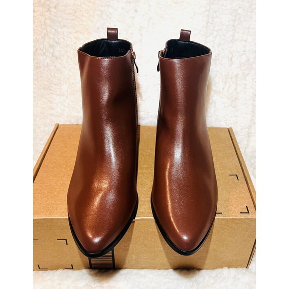 IDIFU Women's Romy Classic Pointed Toe Ankle Boots Side Zipper Booties - Size 11 - Picture 4 of 6